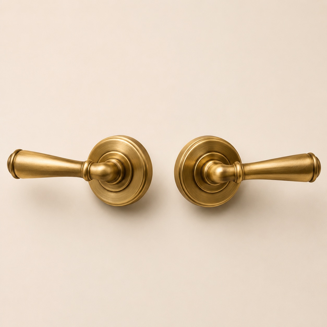 Solid Brass Door Handle Pair