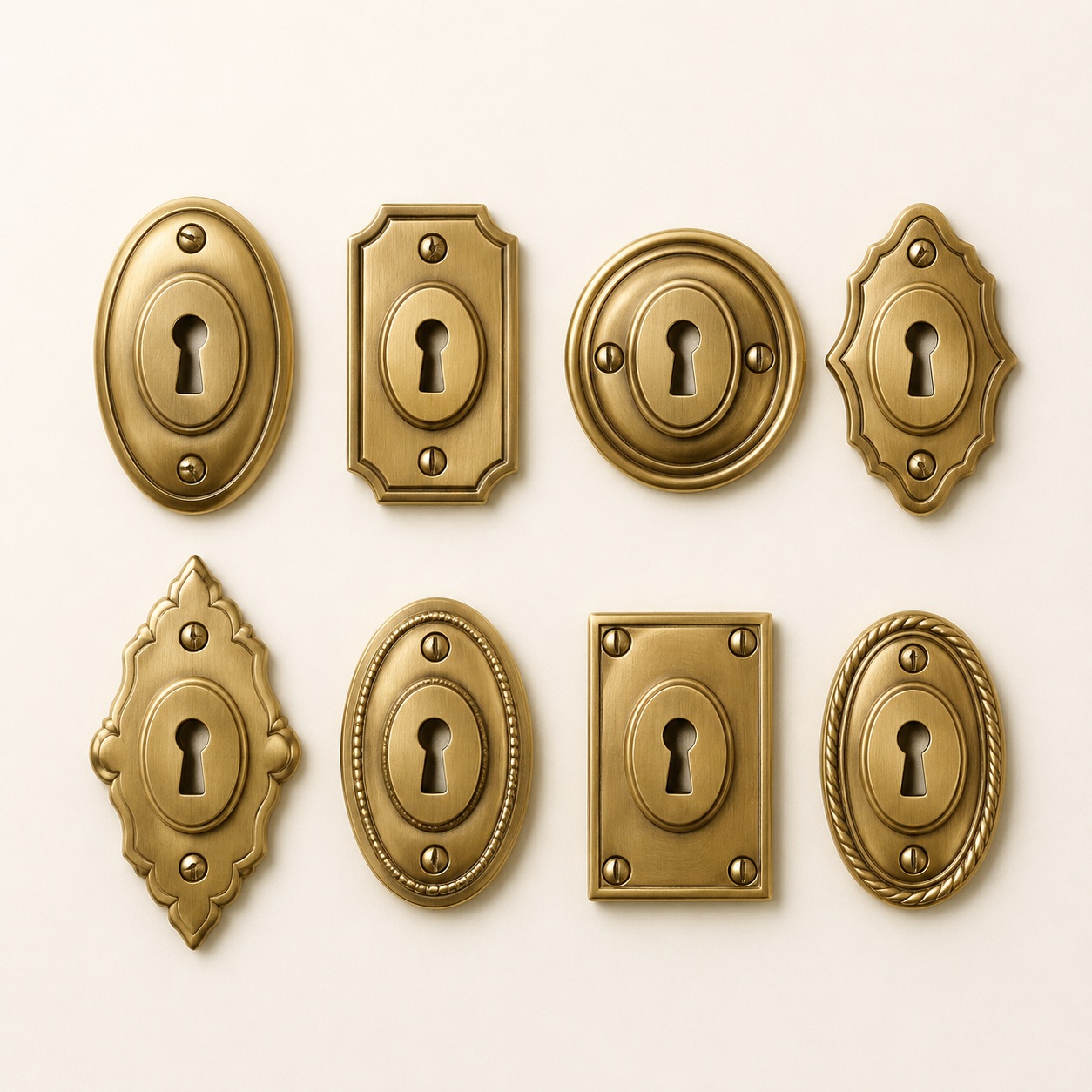 Keyhole Escutcheon Plates (8)