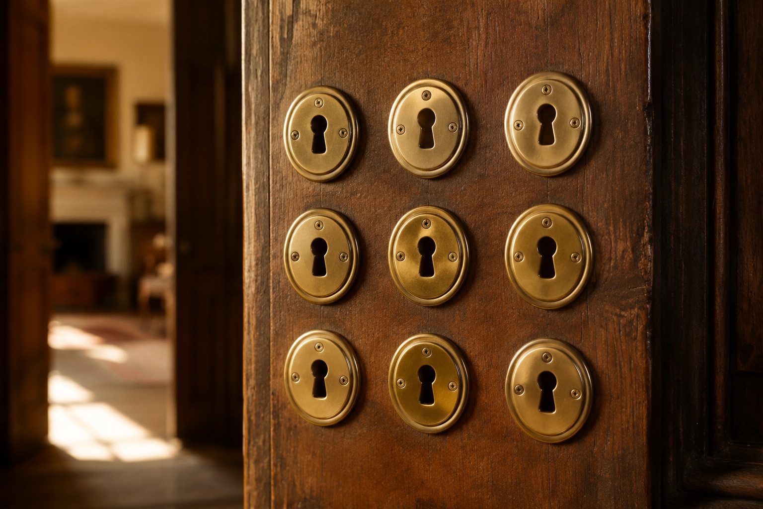 Keyhole Escutcheon Plates (8) in use