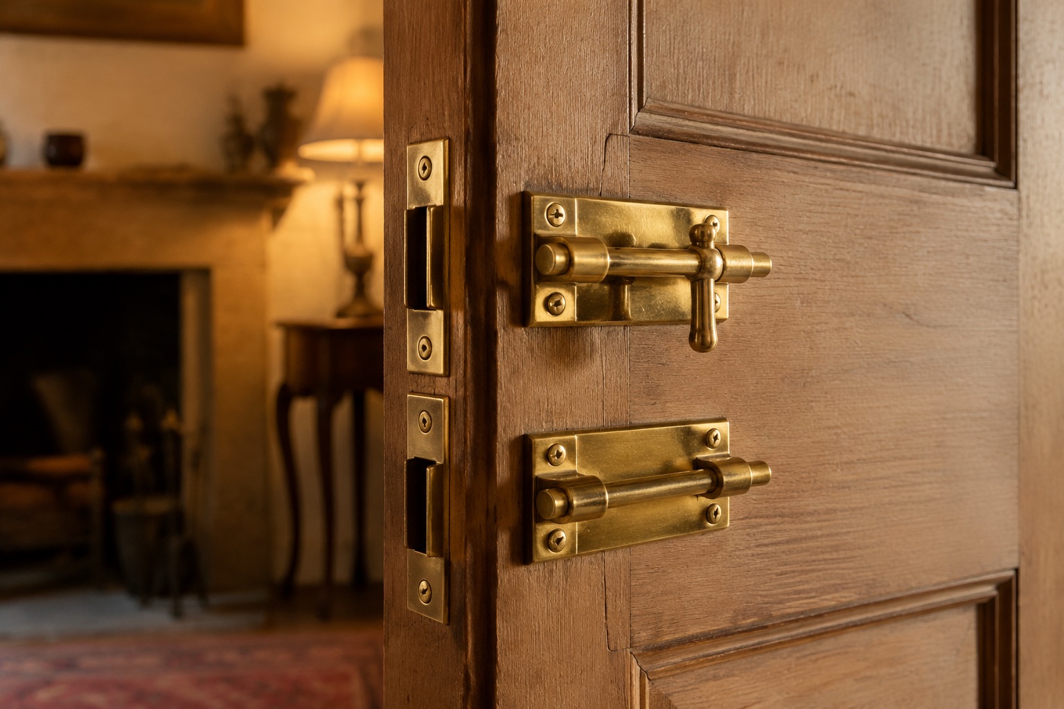 Door Latch & Bolt Kit in use